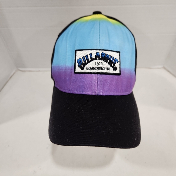 Billabong Boardshorts Hat Black Tie Dye Vintage Y2K Flexfit 90s Beach Summer - Picture 1 of 8